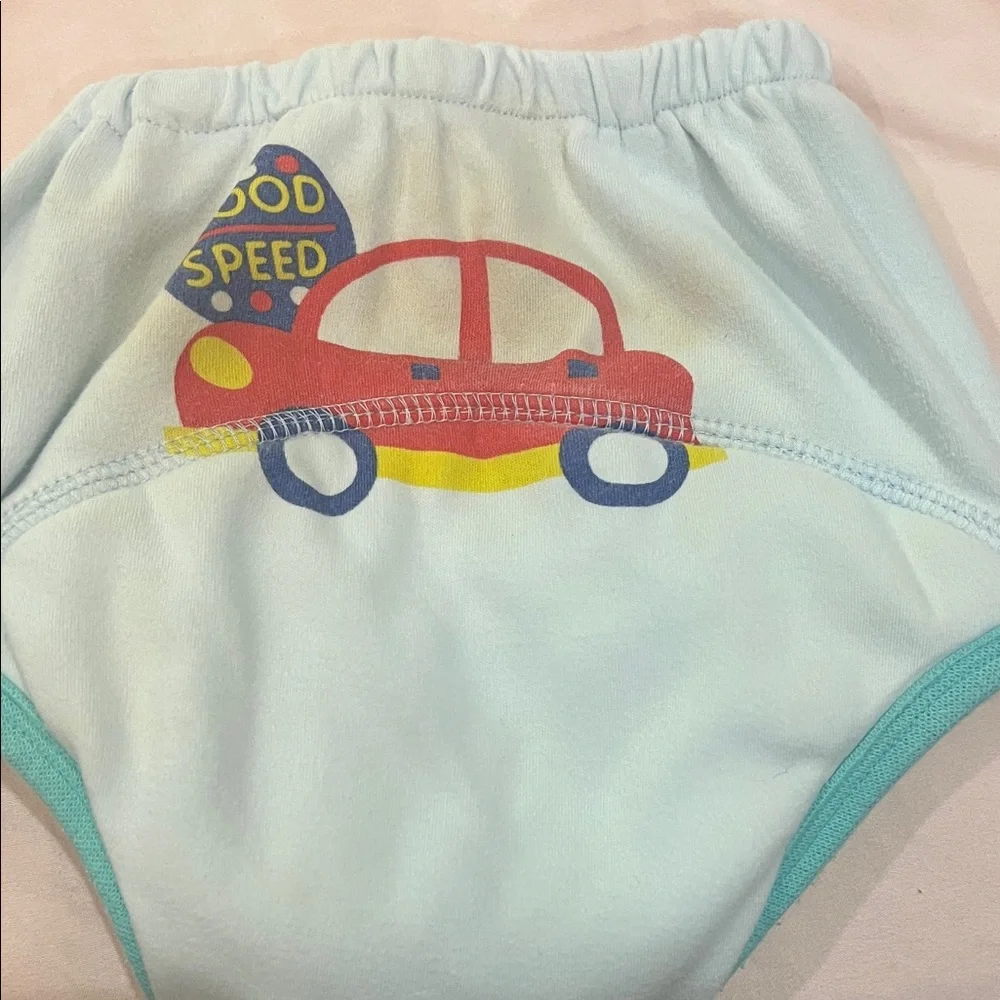 Colorful Dinosaur and Vehicle Print Kids Training Pants